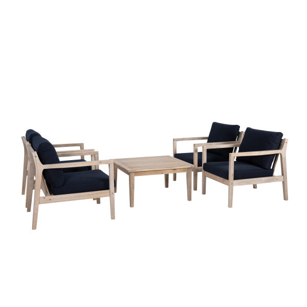 Svana Blue 5PC Side Chair Set