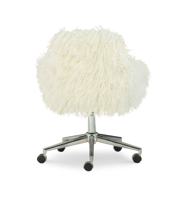 Dawson Faux Fur Barrel Office Chair