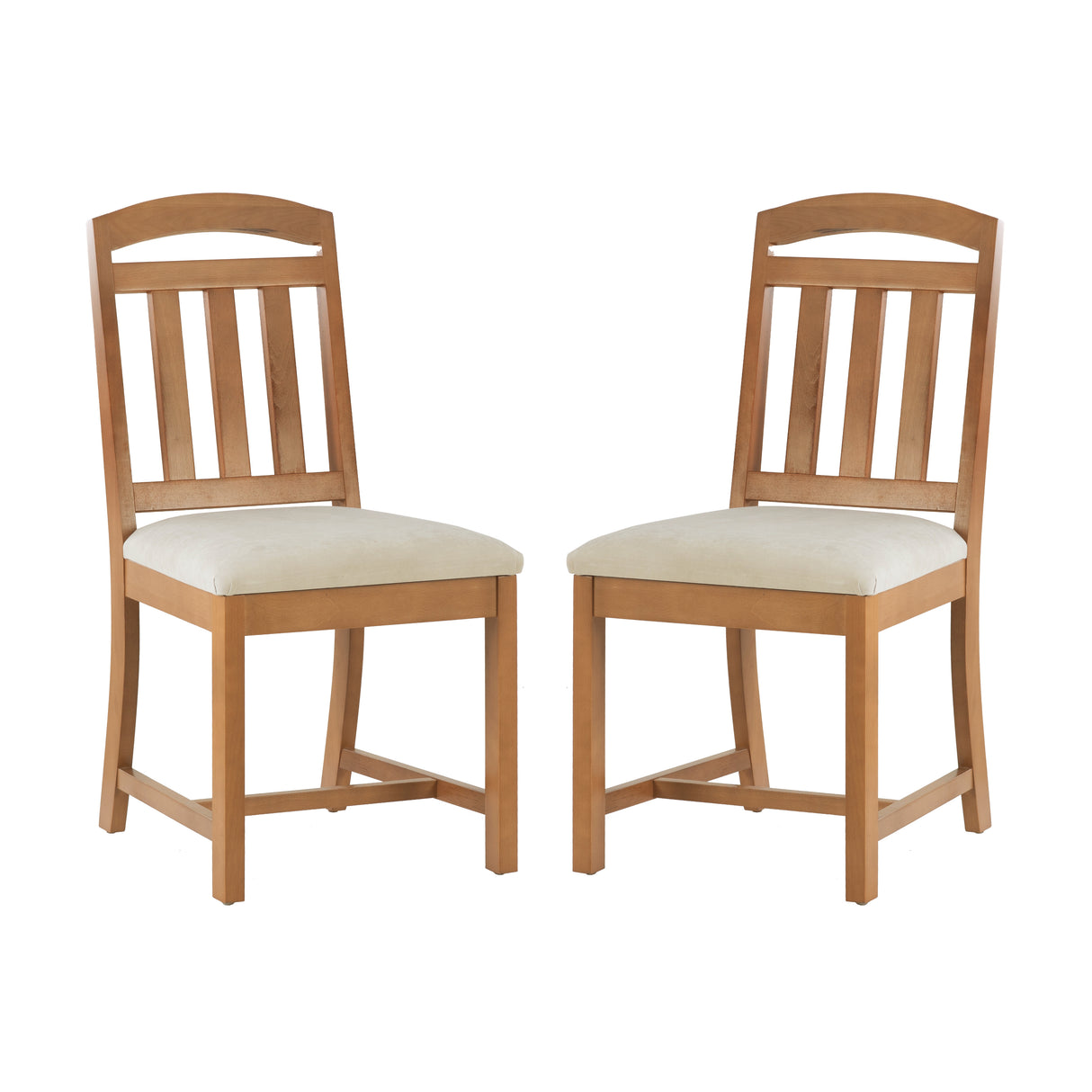 Demi Chair Brown With Upholstered Seat (set of 2)