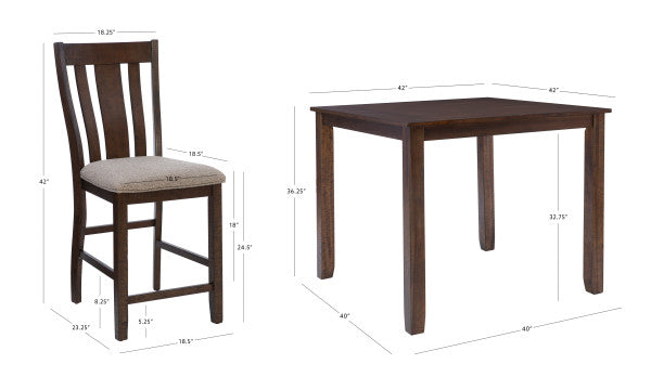 Landry 5 Piece Counter Height Set