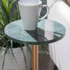 Ayleen Green Marble Gold Drink Table