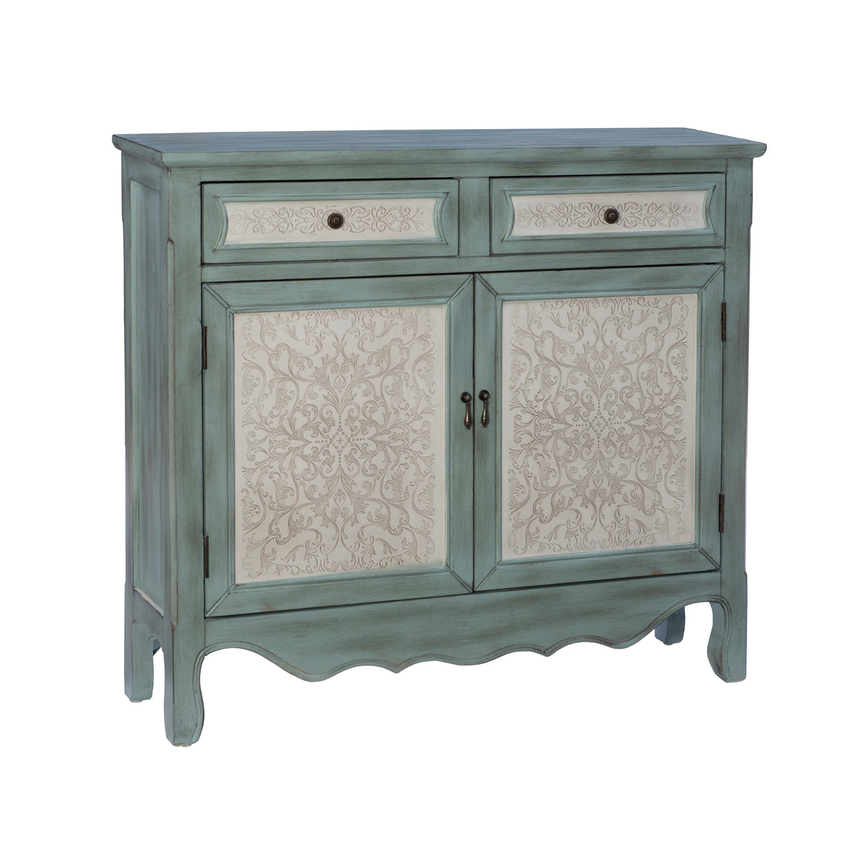 Clancy Antique Blue And White Console