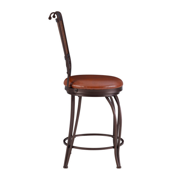 Bernet Copper Stamped Counter Stool