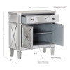 Milan Mirrored 1 Drawer 2 Door Console