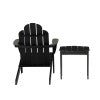 Adirondack Black 1 Chair 1 Table Set