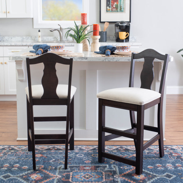 Jax Brown Upholstered Counter Stool (Set of 2)