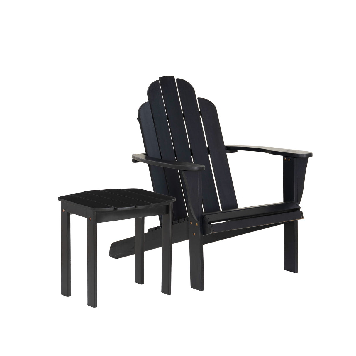 Adirondack Black 1 Chair 1 Table Set