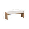 Walden Upholstered Curve Leg Bench