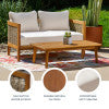 St. Lucia Brown Loveseat and Table Outdoor Set