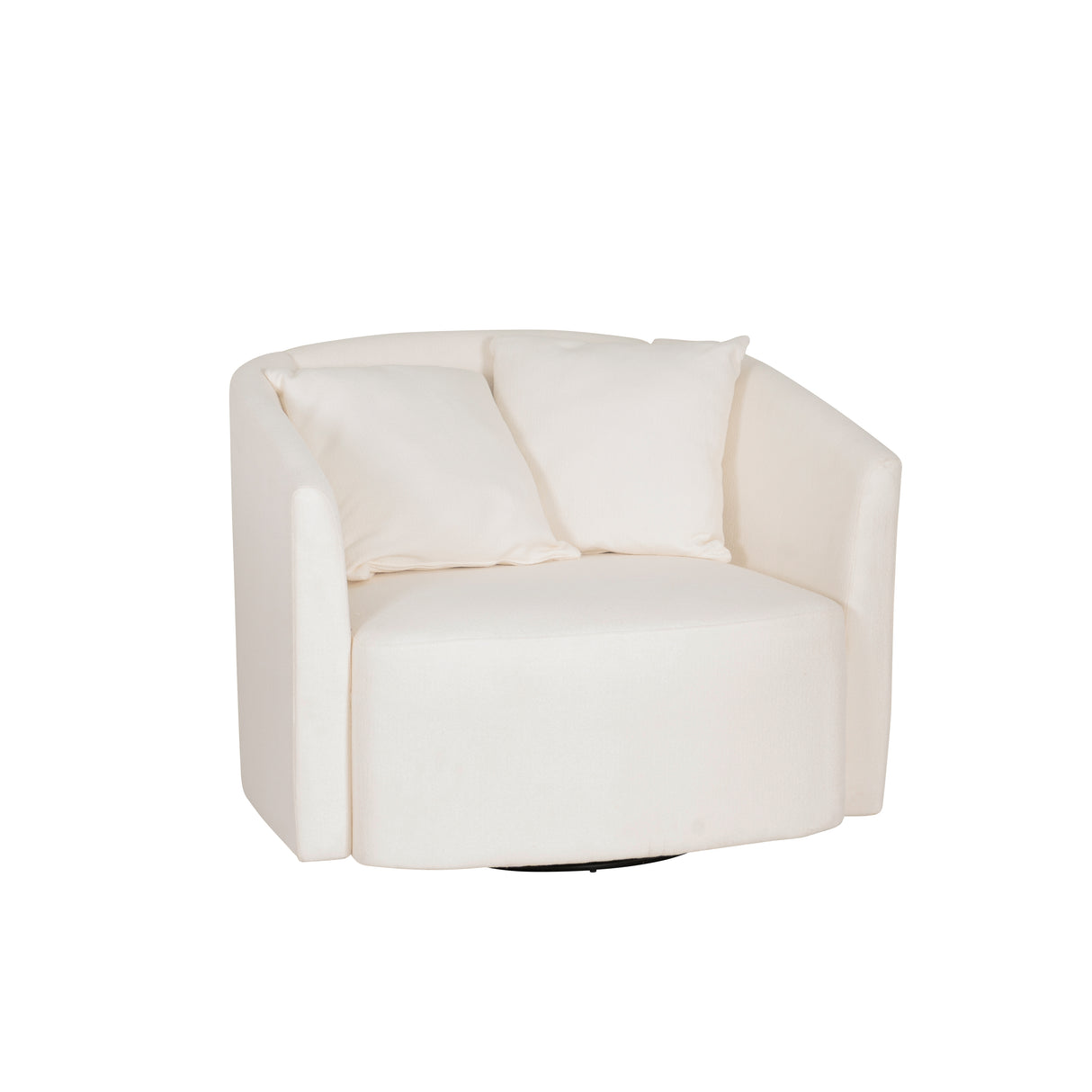 Ruby White Sherpa Swivel Accent Sherpa