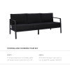 Alora Aluminum 3 Seater Sofa