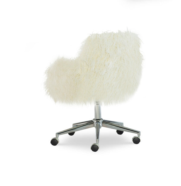 Dawson Faux Fur Barrel Office Chair