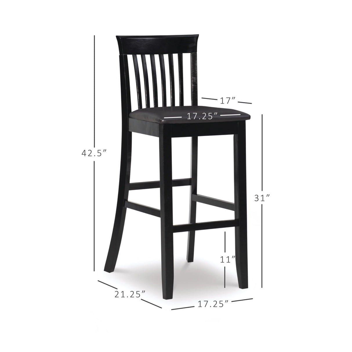 Torino Mission Back Stool