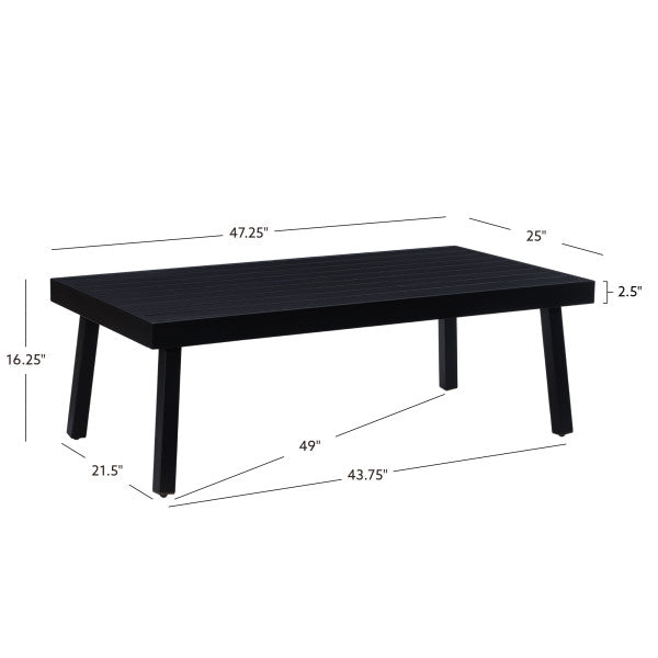 Alora Aluminum Outdoor Coffee Table