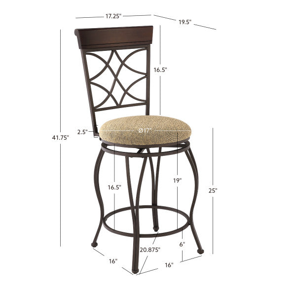 Curves Metal Counter Stool