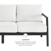 Alora Aluminum 3 Seater Sofa