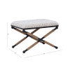 Campaign Striped Accent Stool