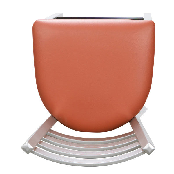 Kara Rust Vinyl Metal Bar Stools (Set of 2)