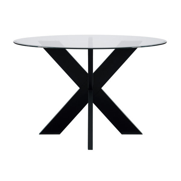 Auden Black Dining Table With Glass