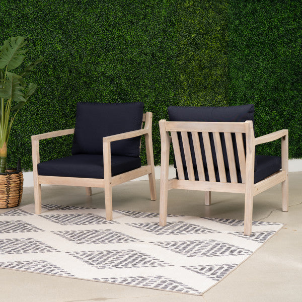 Svana Beige or Navy Side Chair (Set of 2)