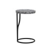 Capiz Round Metal Side Table