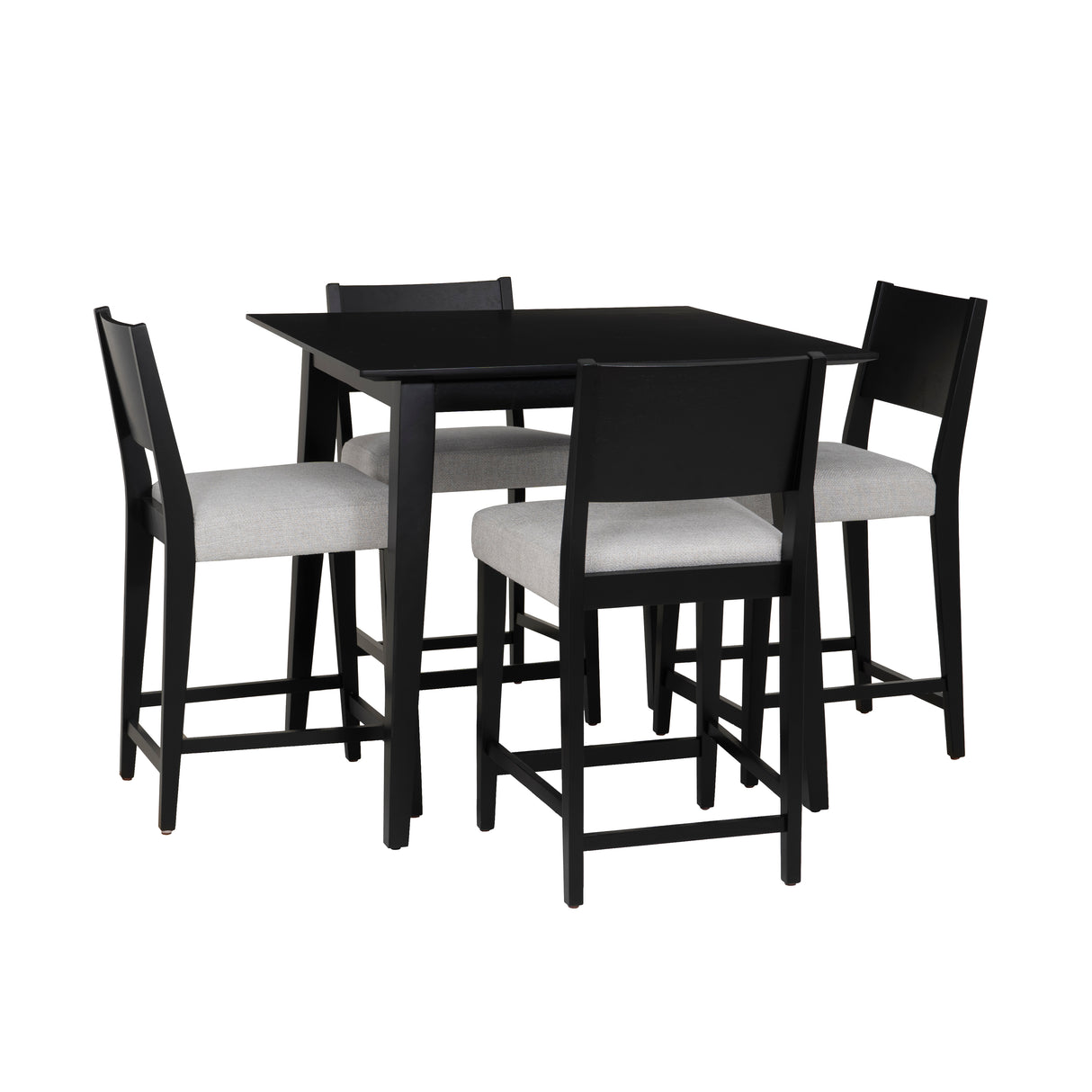Cosgrove Black Upholstered 5PC Counter Set