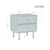 Geo 2-Drawer Texture Nightstand