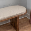 Oscar Pillar Oatmeal Wood Bench
