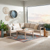 Svana Beige or Navy 4PC Sectional Set
