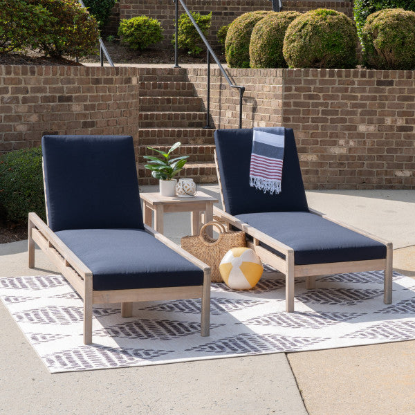 Svana Blue 3PC Chaise Lounge Set