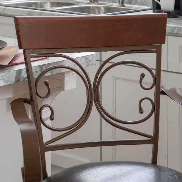 Bria Metal Swivel Big And Tall Stool