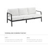 Alora Aluminum 3 Seater Sofa