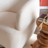 Skyler White Sherpa Swivel Chair