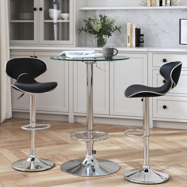 Beldon Black 3PC Faux Leather Faux Leatherb Set