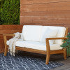 Cannon Teak 2 or 3 Seater Sofa With Cushions