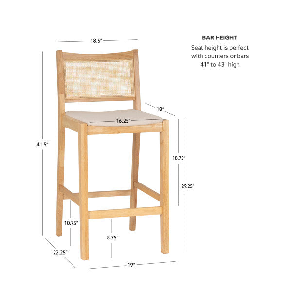 Beaux Cane Stools (Set of 2)