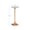 Averi Sandy Marble Gold Adjustable Drink Table