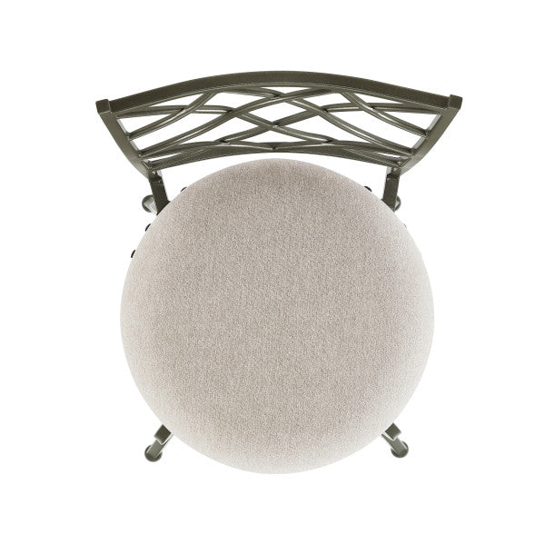 Karla Pewter Adjustable Leg Stools (Set of 3)