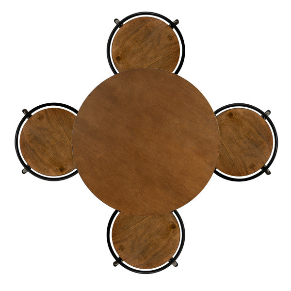 Haywood 5PC Round Bar Table Set with Adjustable Stools