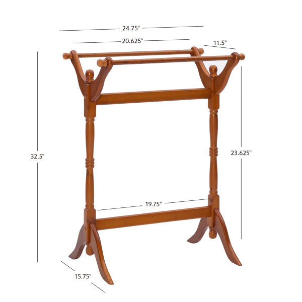 Boone Oak Blanket Rack