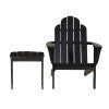 Adirondack Black 1 Chair 1 Table Set