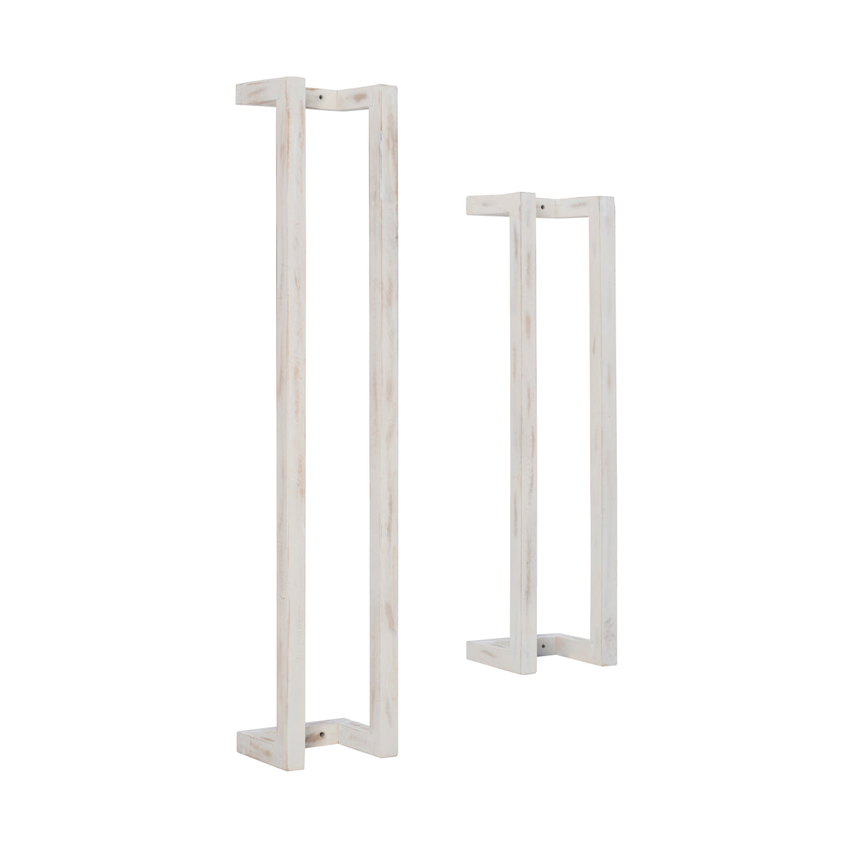 Troy White Wood Towel Rack (Set of 2)