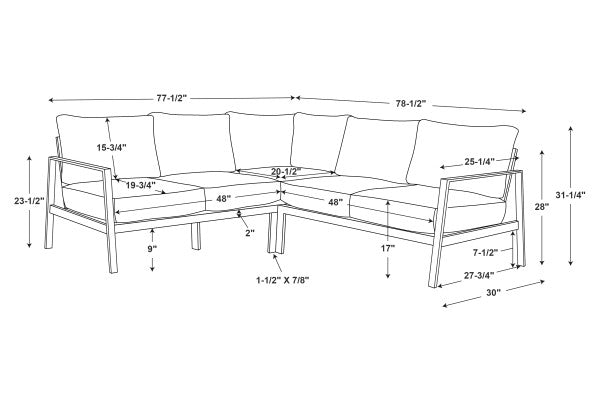 Alora Aluminum Outdoor Sectional