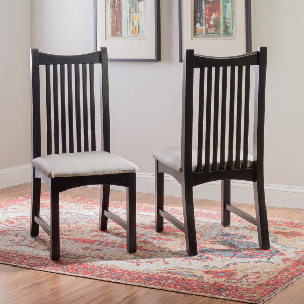 Andy Black Upholstered Chair (Set of 2)