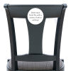 Roma Black Chair Upholstered Seat (Set oe 2)