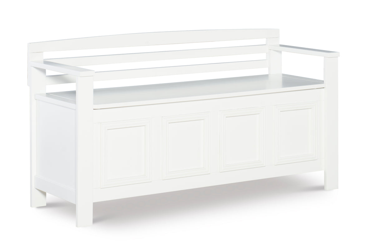 Laredo White Storage Bench