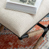 Campaign Linen Accent Stool
