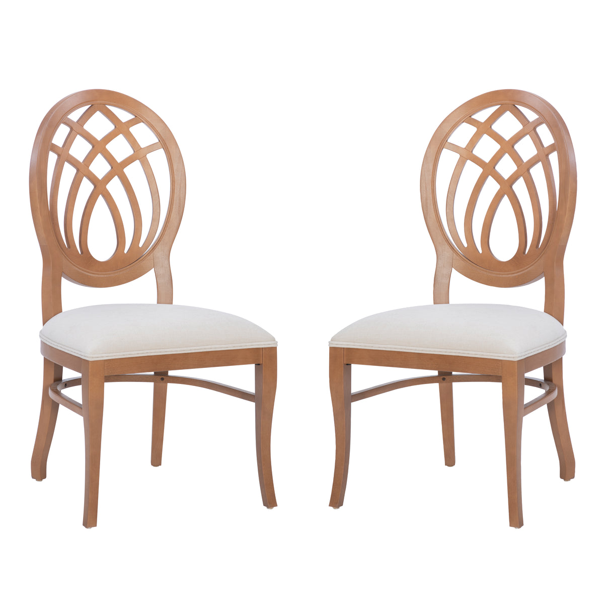 Oakley Brown Dining Chair with Upholstered Seat (Set of 2)
