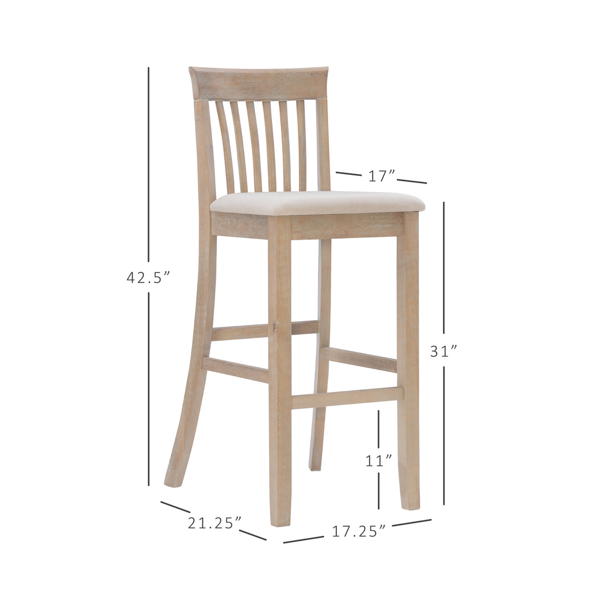 Torino Mission Back Stool