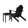 Adirondack Black 1 Chair 1 Table Set